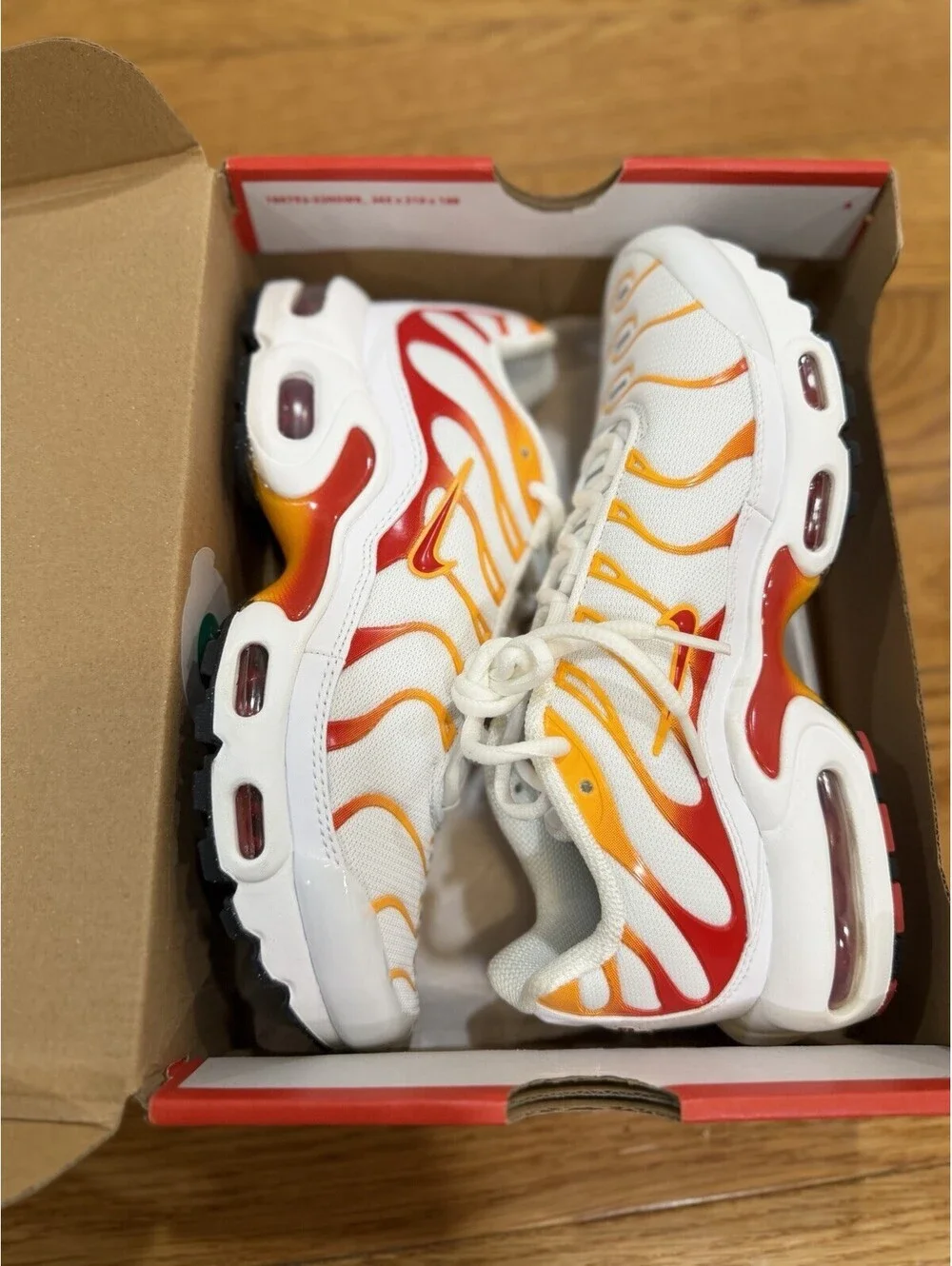 Size 4.5 Y (GS) Nike Air Max Plus 'White Lava' FN3857-100 (kids)